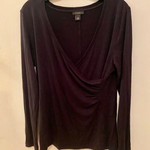 Halogen Woman’s Long Sleeve Crossover V Neck